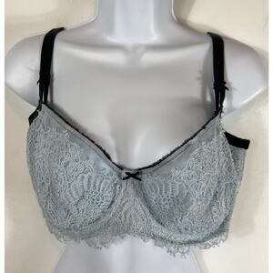 Victoria's Secret Dream Angels Bra Push Up Without Padding Blue Lace 38DDD VS